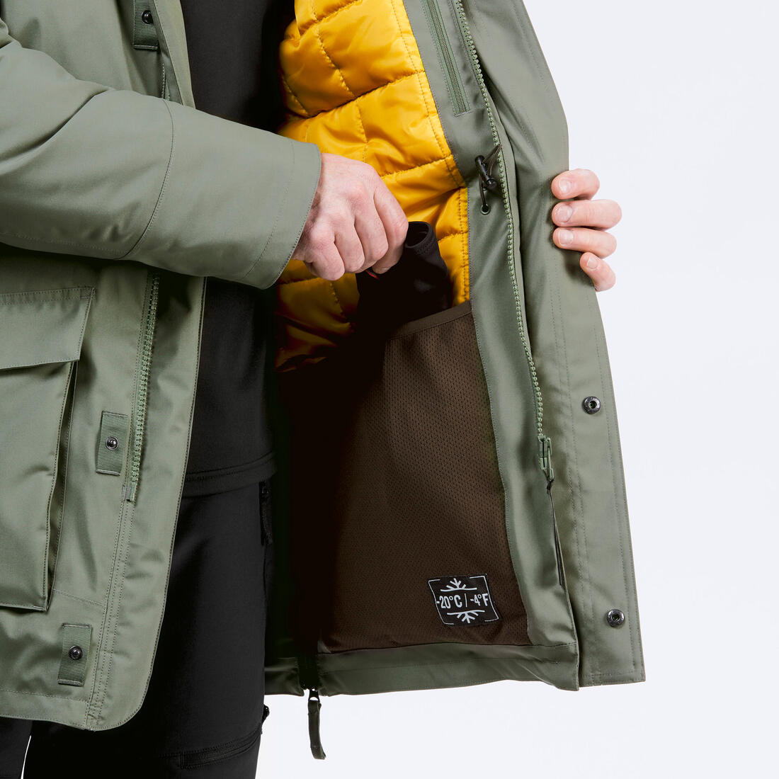 QUECHUA(ケシュア)登山・スノーハイキング メンズ ウィンターパーカー 防水 - SH500 Ultra-Warm -20°C