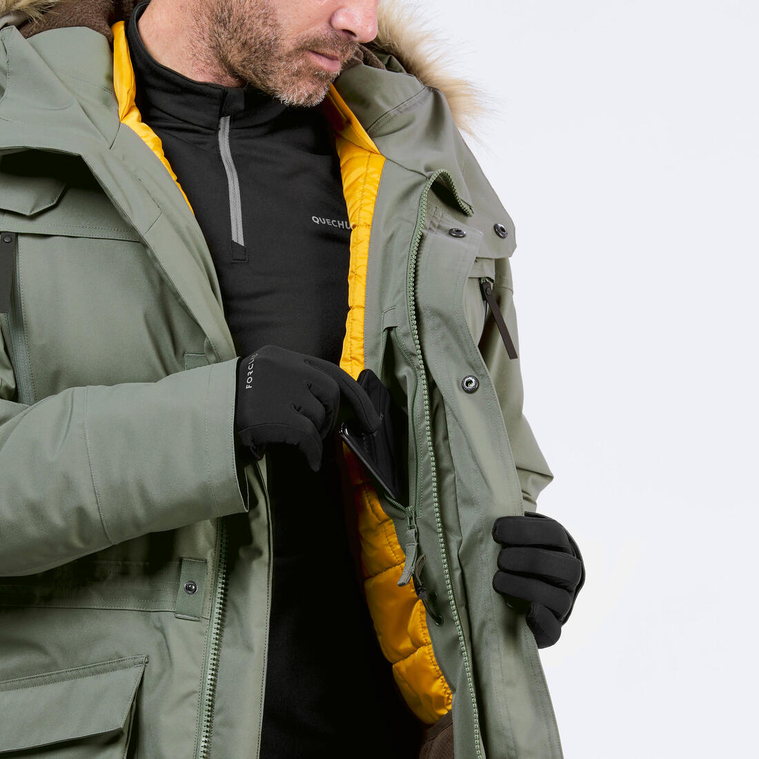 QUECHUA(ケシュア)登山・スノーハイキング メンズ ウィンターパーカー 防水 - SH500 Ultra-Warm -20°C
