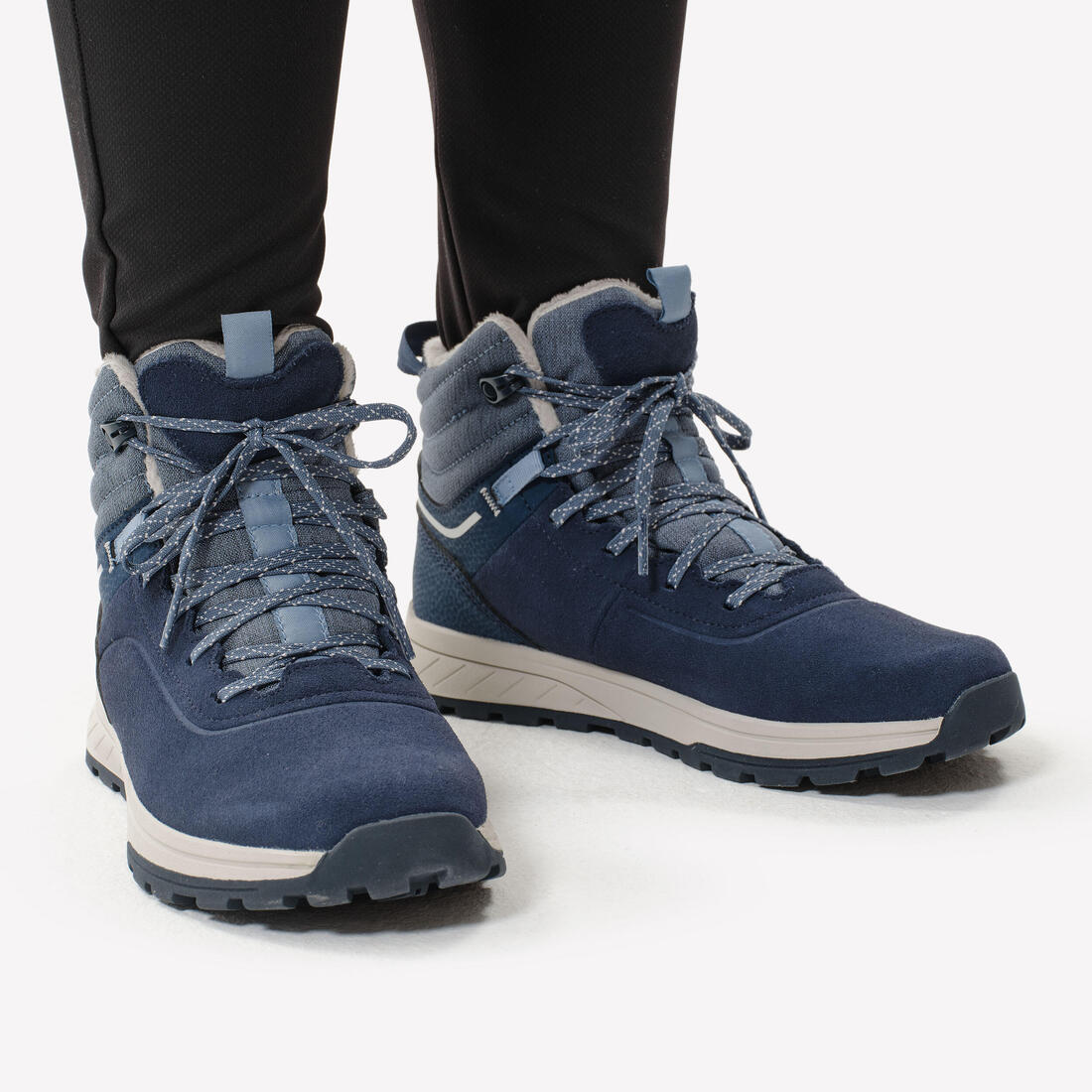 QUECHUA (ケシュア) 登山・スノーハイキング キッズ レースアップシューズ ウォーム 防水 レザー ミドルカット SH500