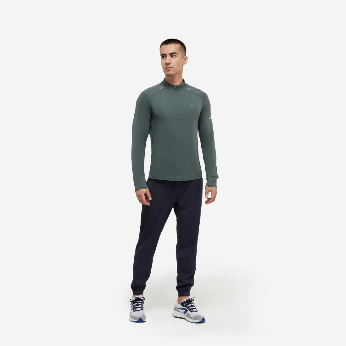 KIPRUN(キプラン)ランニング 長袖Tシャツ ハーフファスナー Run 500 Dry メンズ