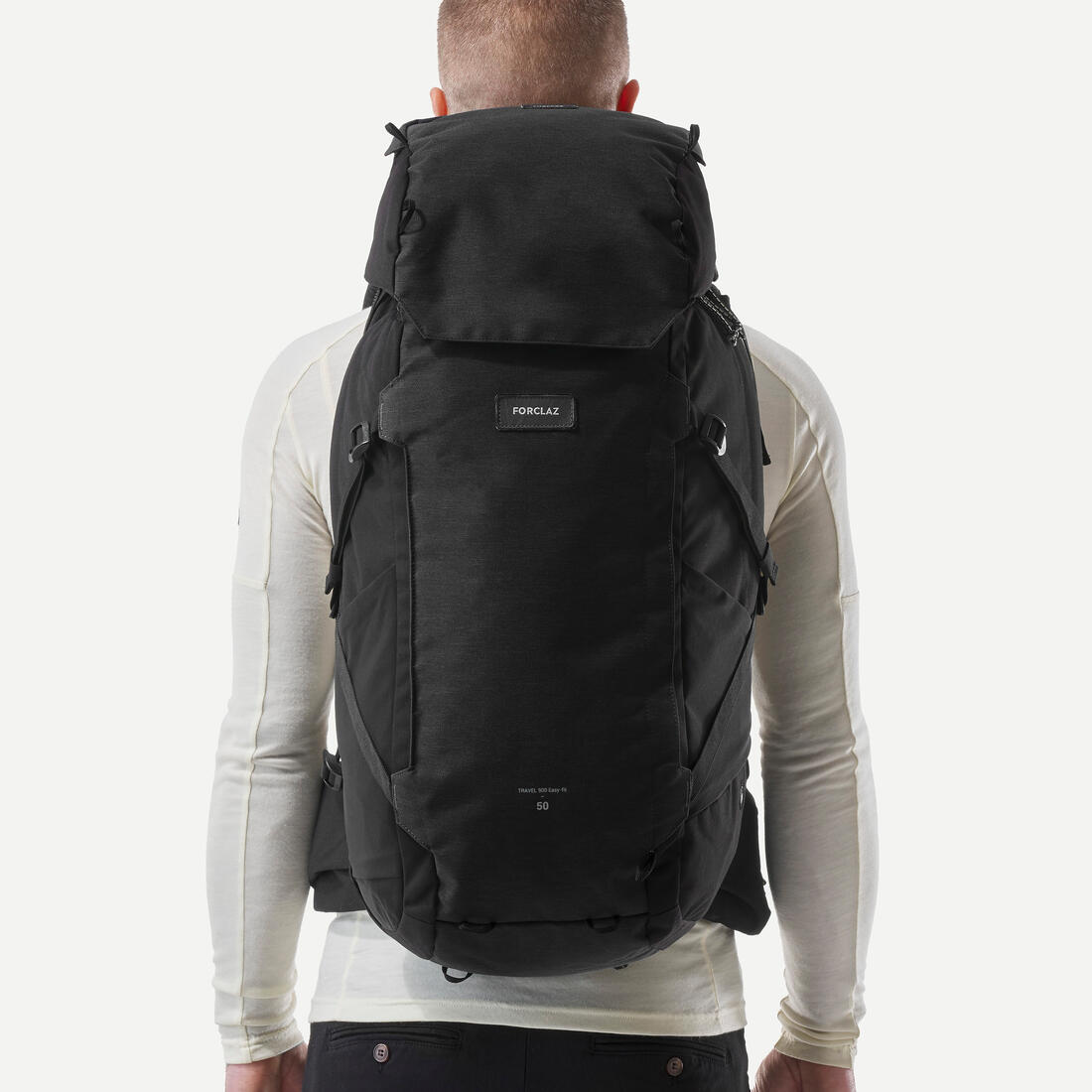 FORCLAZ(フォルクラ)登山・トレッキング バックパック Travel 500 50 L スーツケース開口付き ブラック