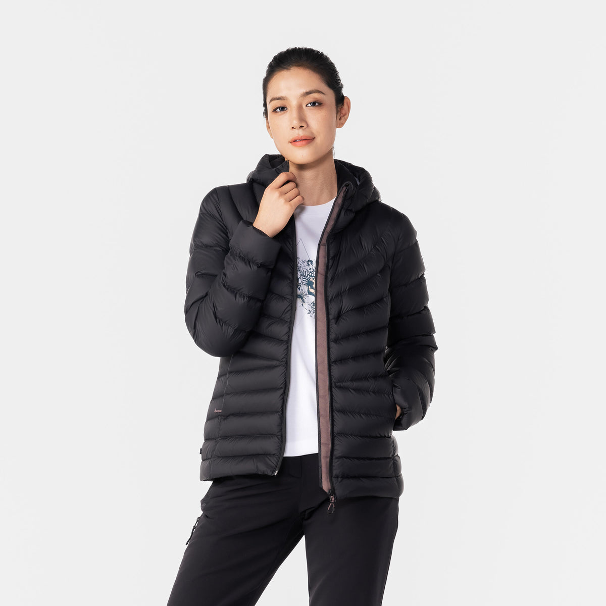 FORCLAZ (フォルクラ) 登山・トレッキング レディース ダウンジャケット フード付き -10°C MT500