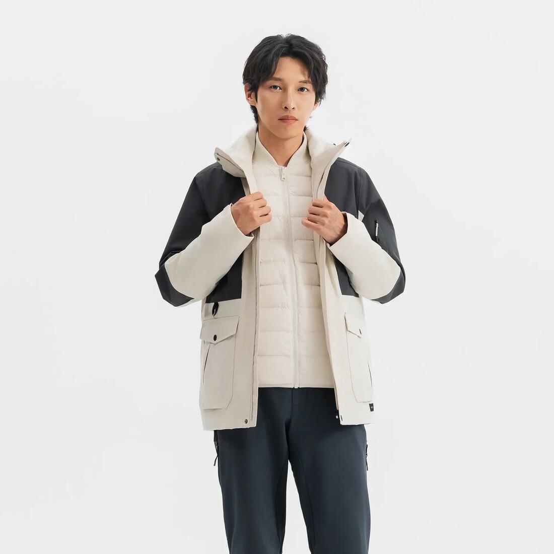 FORCLAZ (フォルクラ) 登山・トレッキング ダウンジャケット 3WAY TRAVEL 500 メンズ