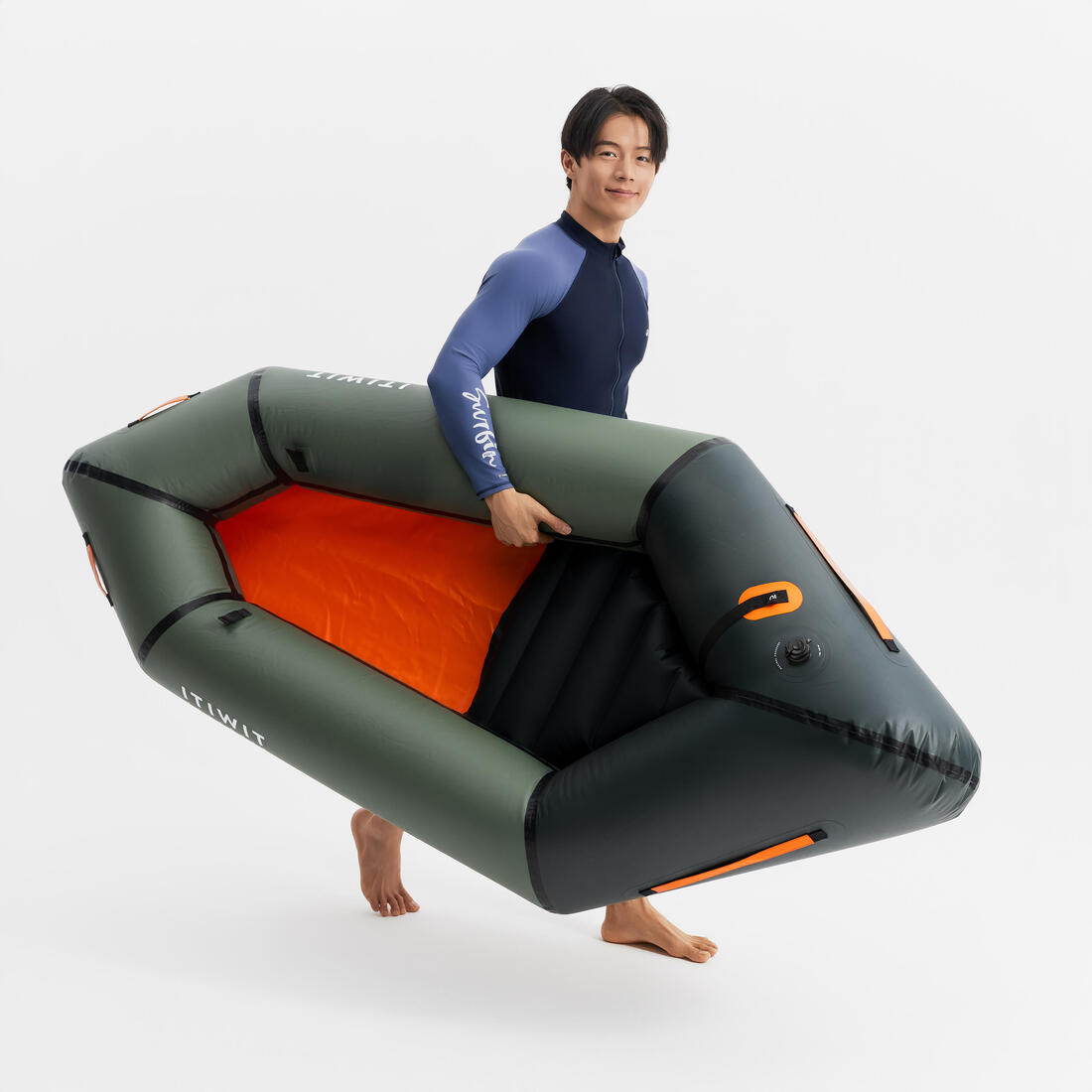 ITIWIT (イティウィ) カヤック インフレータブルリバーカヤック PR100 TPU 1人用 フィン付き