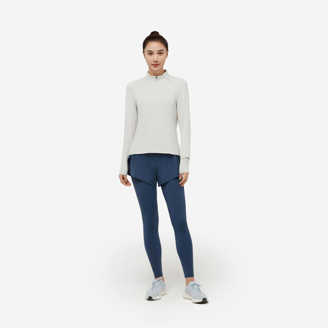KIPRUN (キプラン) ランニング レディース 長袖Tシャツ ハーフファスナー Dry+