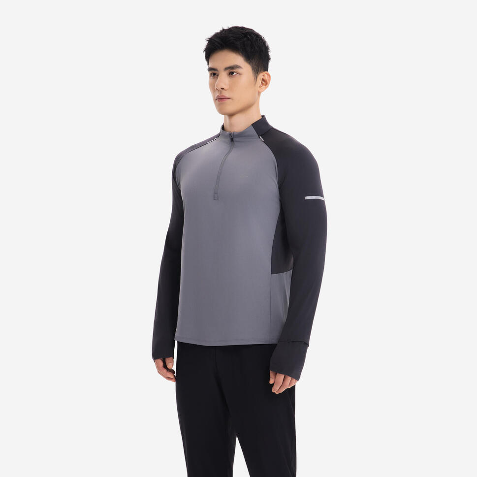 KIPRUN(キプラン)ランニング 長袖Tシャツ ハーフファスナー Run 500 Dry メンズ