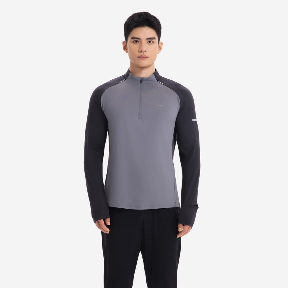 KIPRUN(キプラン)ランニング 長袖Tシャツ ハーフファスナー Run 500 Dry メンズ