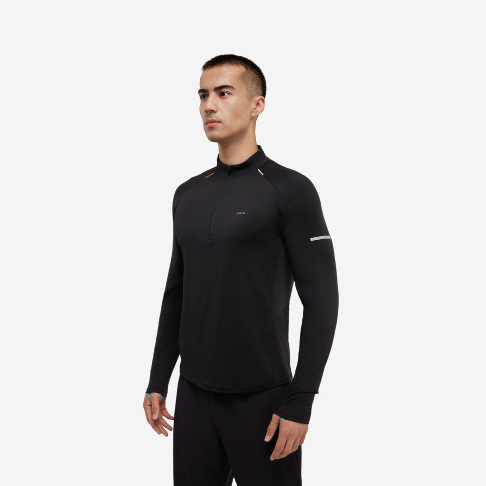 KIPRUN(キプラン)ランニング 長袖Tシャツ ハーフファスナー Run 500 Dry メンズ