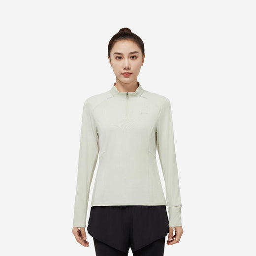 KIPRUN (キプラン) ランニング レディース 長袖Tシャツ ハーフファスナー Dry+