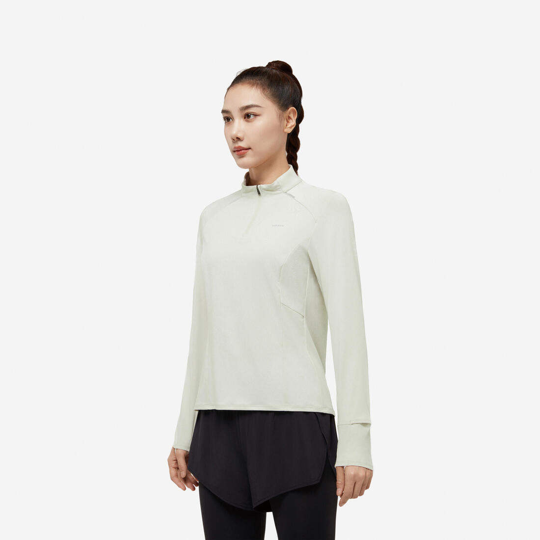 KIPRUN (キプラン) ランニング レディース 長袖Tシャツ ハーフファスナー Dry+