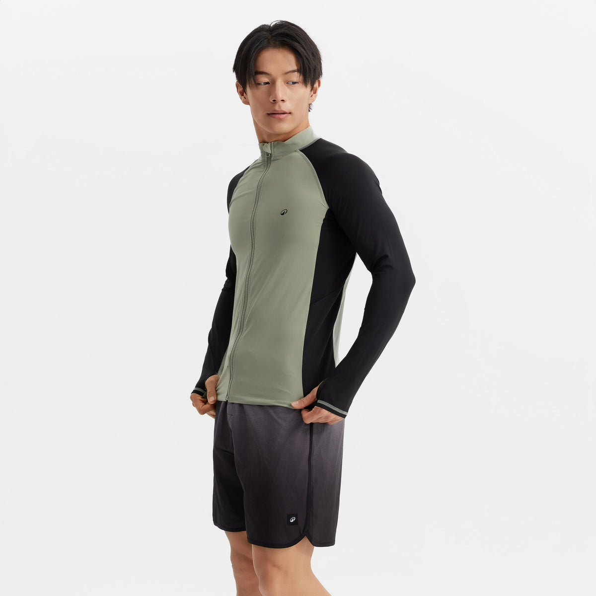 OLAIAN (オライアン) サーフィン メンズ トップス UVカット ファスナー付き 接触冷感 550+