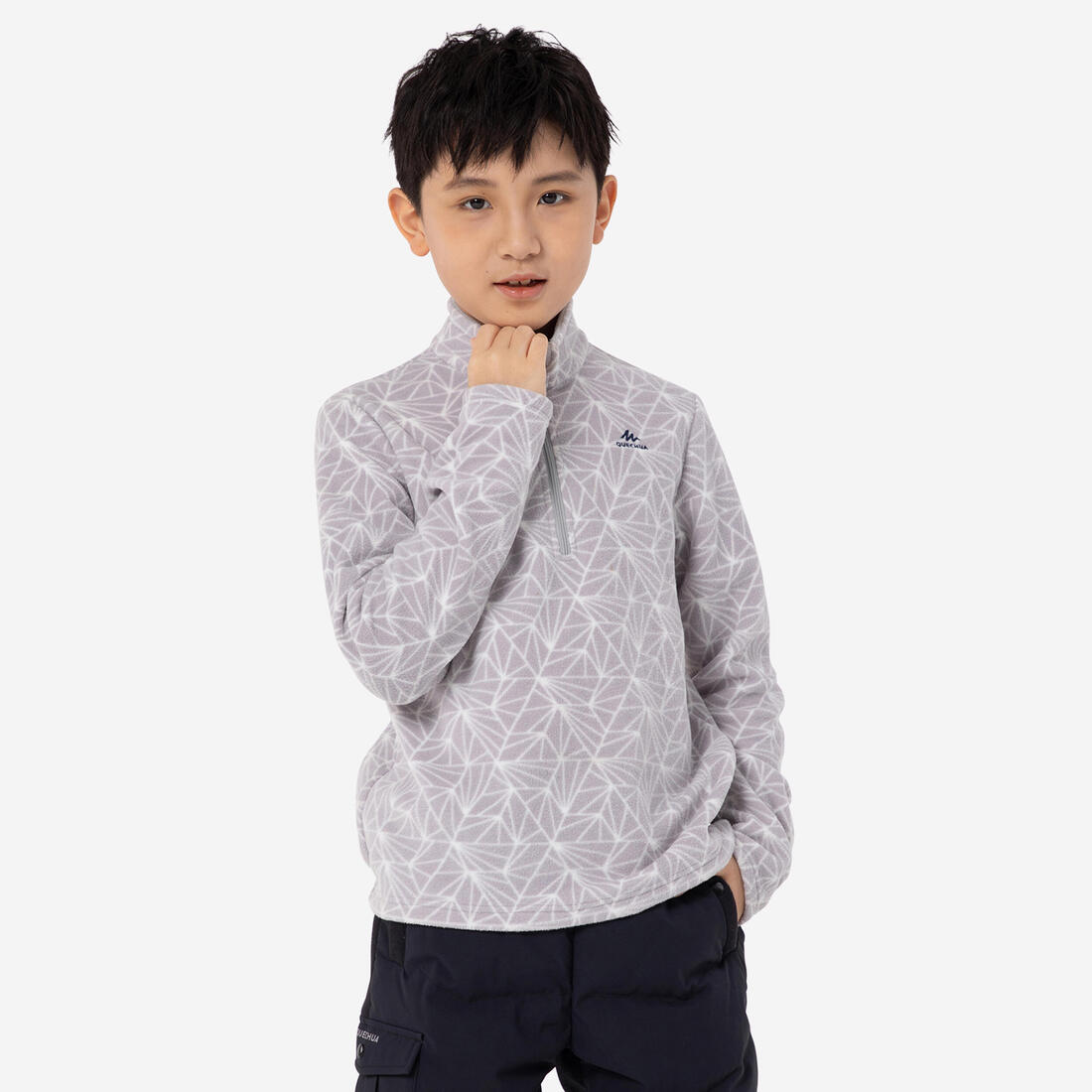 QUECHUA (ケシュア) ハイキング キッズ フリースジャケット ハーフジップ MH100 7~15歳用