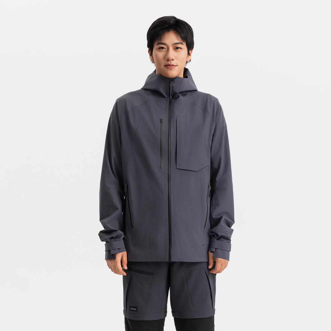 QUECHUA (ケシュア) メンズ防水ハイキングジャケット MH900 グレー