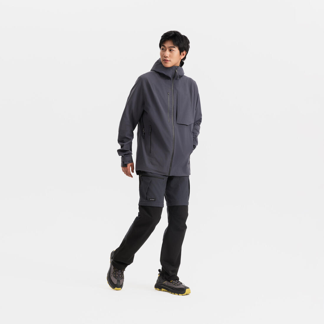 QUECHUA (ケシュア) メンズ防水ハイキングジャケット MH900 グレー