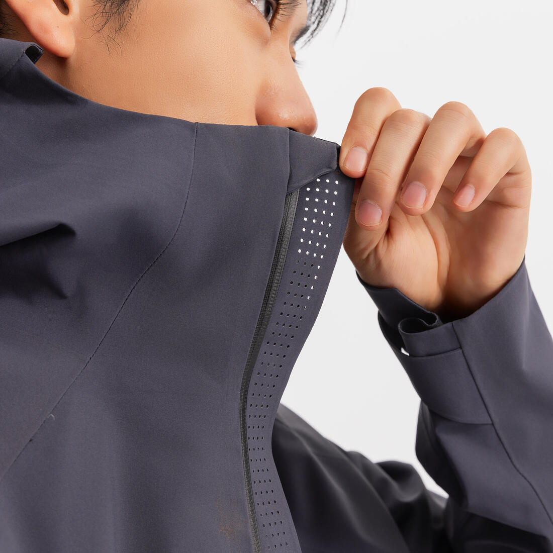 QUECHUA (ケシュア) メンズ防水ハイキングジャケット MH900 グレー