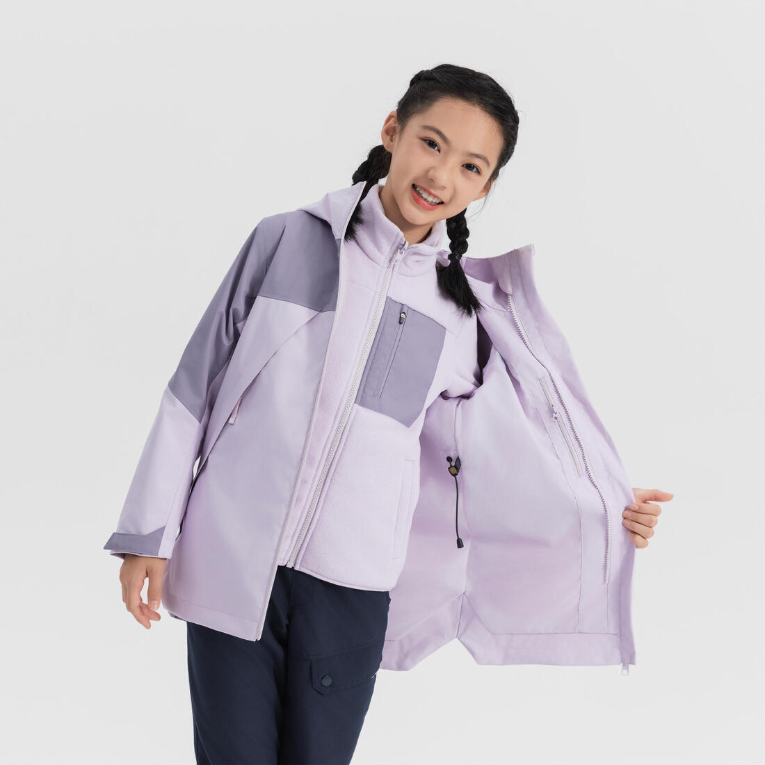 QUECHUA (ケシュア) 登山・スノーハイキング キッズ フリース 3WAY SH500