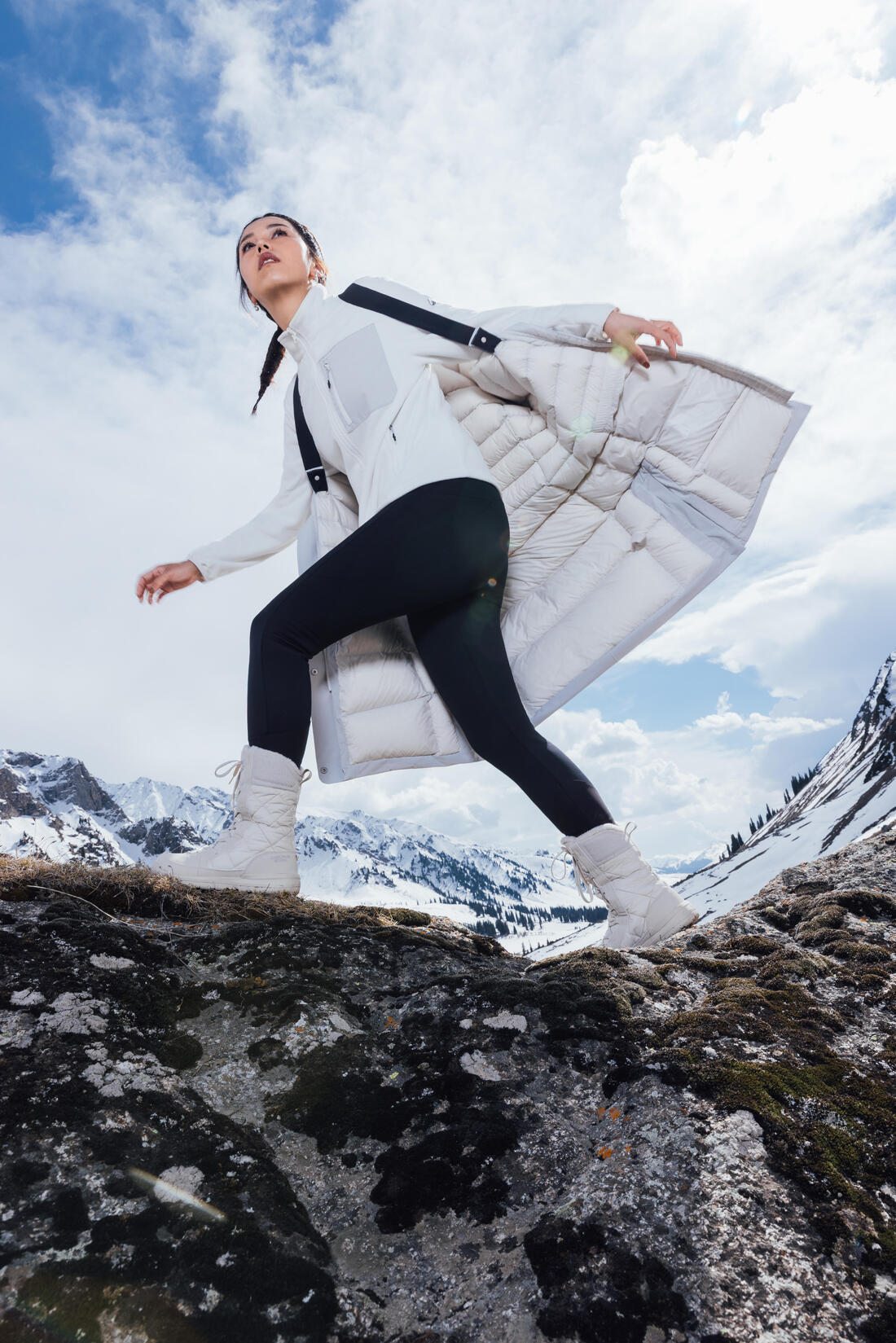 QUECHUA (ケシュア) 登山・ハイキング レディース レギンス ウォーム 撥水加工 NH500