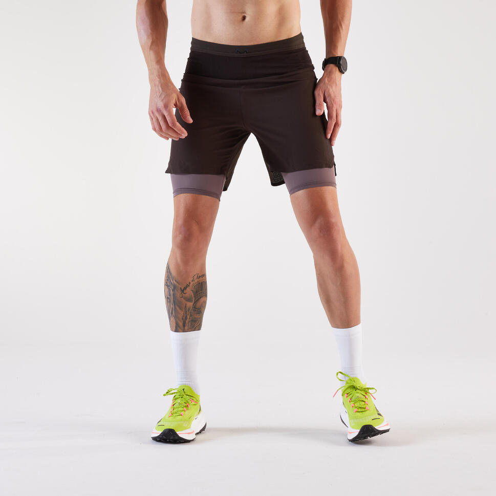 KIPRUN (キプラン) トレイルランニング メンズ ショートパンツ 長距離 2Way Run Ultra 900