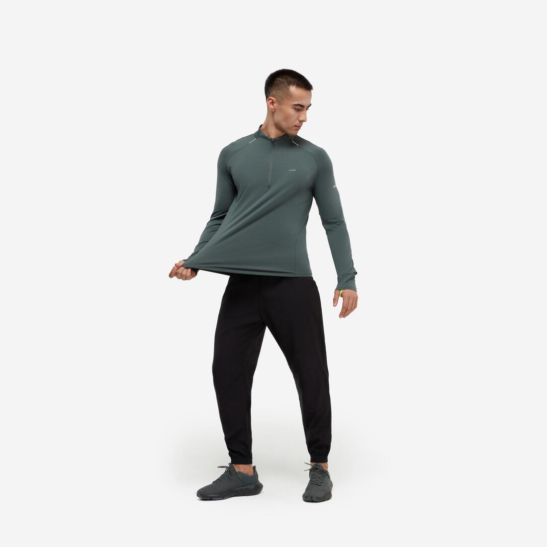 KIPRUN(キプラン)ランニング 長袖Tシャツ ハーフファスナー Run 500 Dry メンズ