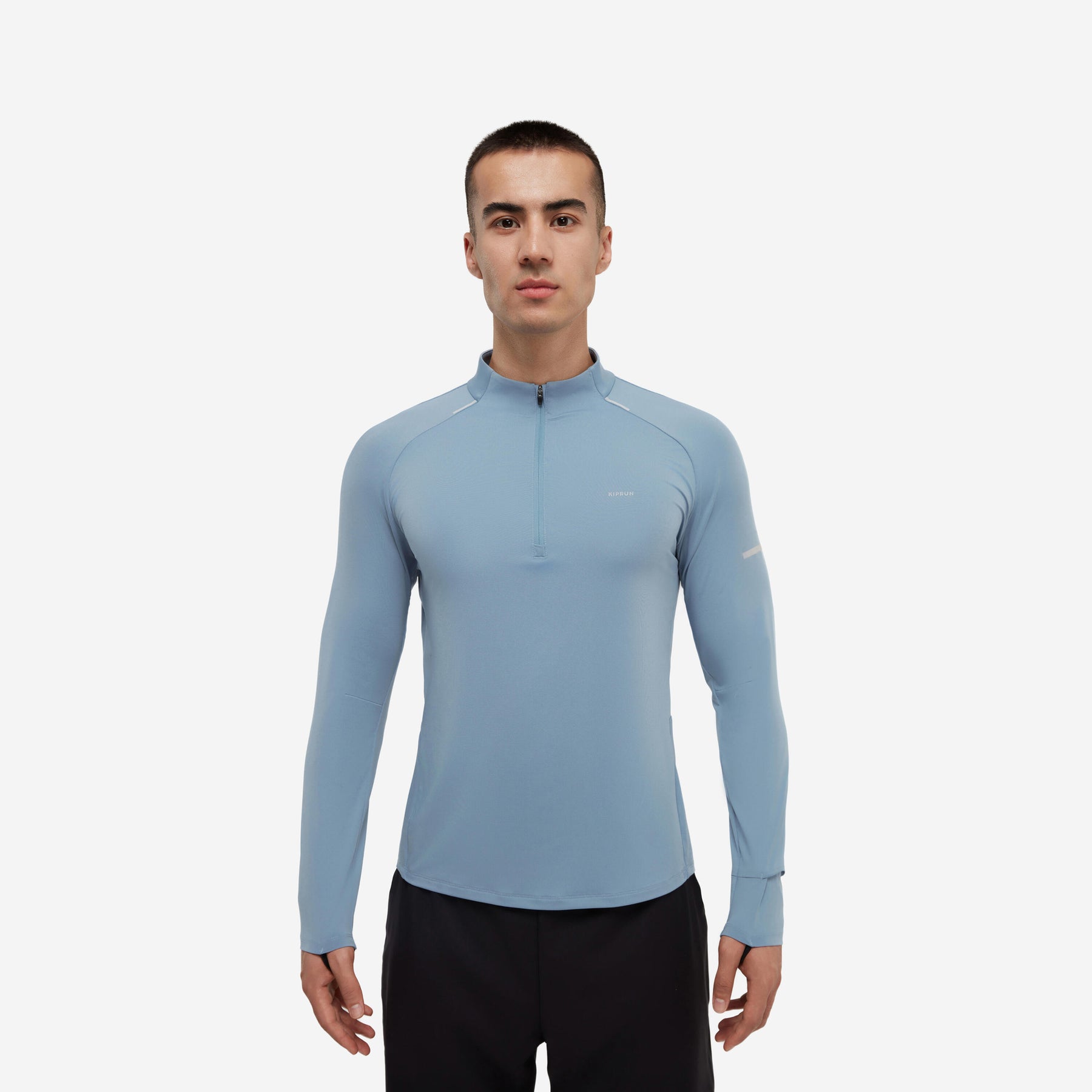 KIPRUN(キプラン)ランニング 長袖Tシャツ ハーフファスナー Run 500 Dry メンズ