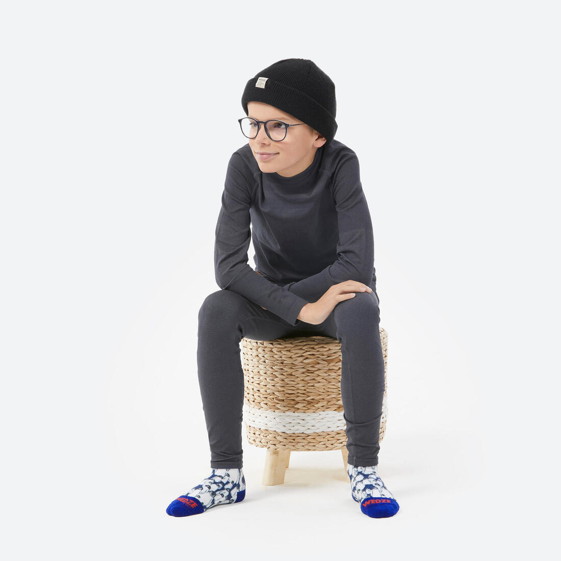 WEDZE (ウェッゼ) スキー キッズ サーマルタイツ シームレス BL 500