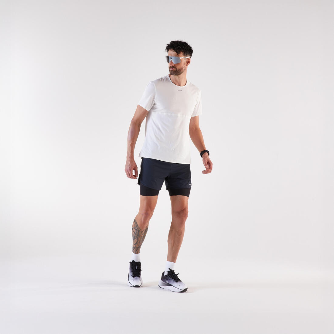 KIPRUN (キプラン) ランニング メンズ ショートパンツ 2 in 1 Run 500 Comfort