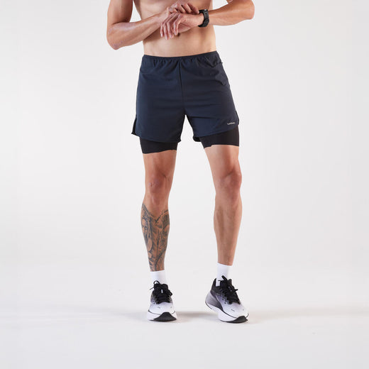 KIPRUN (キプラン) ランニング メンズ ショートパンツ 2 in 1 Run 500 Comfort