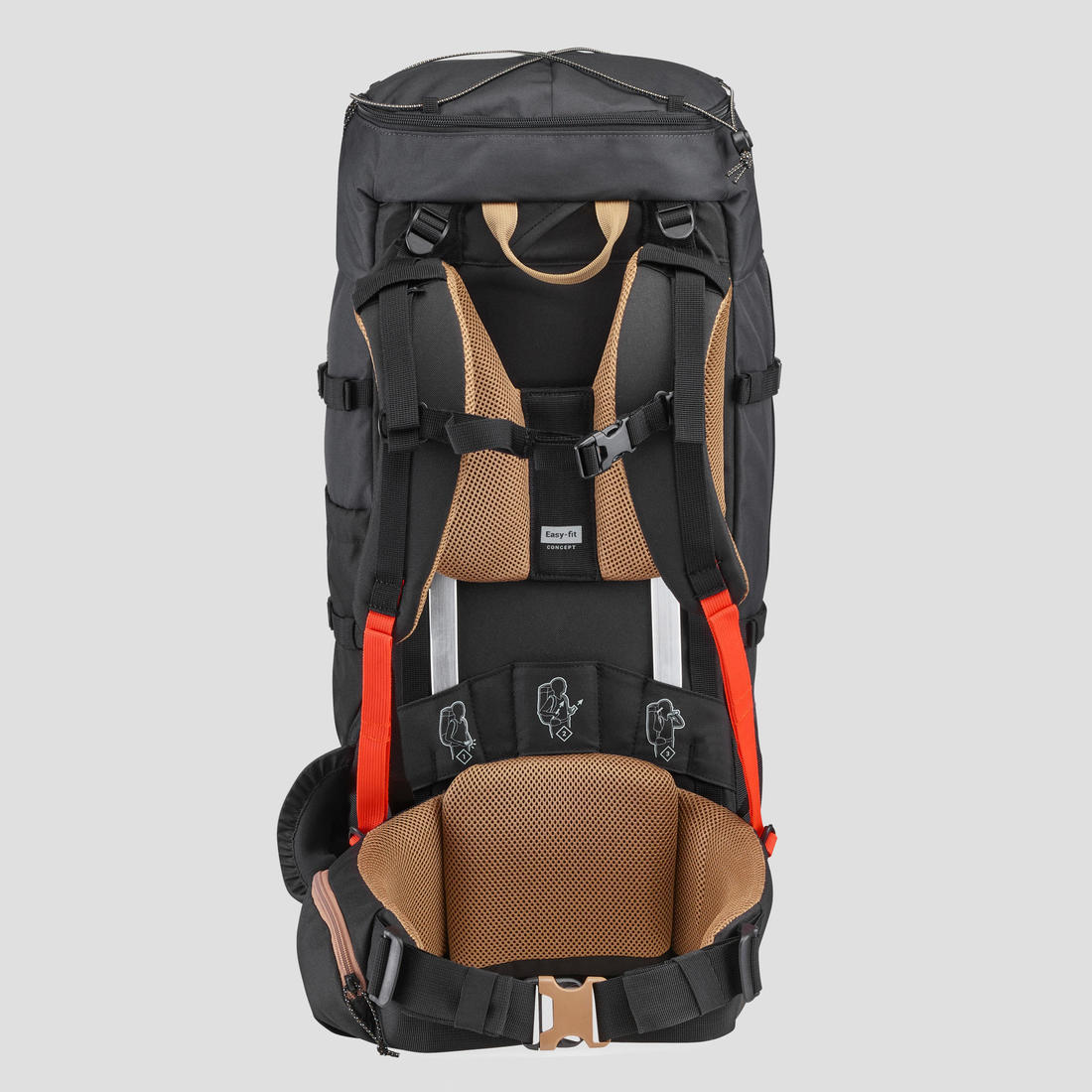 FORCLAZ (フォルクラ) 登山・トレッキング バックパック・リュック TREK 100 EASYFIT - メンズ 50L