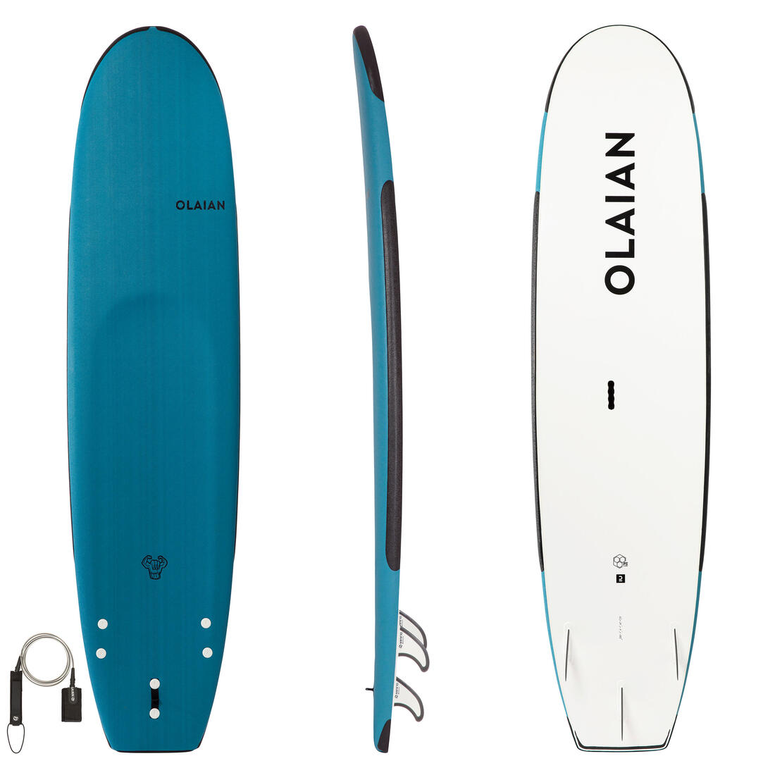 OLAIAN (オライアン) サーフィン フォームサーフボード リーシュ付き 強化 100 8フィート2インチ 100 L