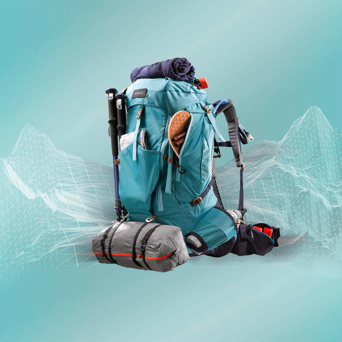 FORCLAZ(フォルクラ)登山・トレッキング バックパック MT500 AIR 45 + 10L レディース向け