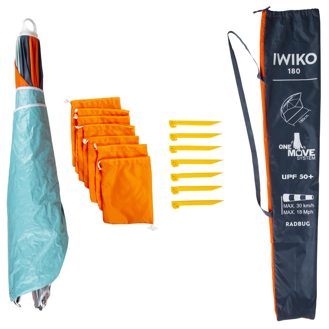 RADBUG(ラッドバグ) サンシェルター ビーチパラソル 3人用 UPF50+ IWIKO 180