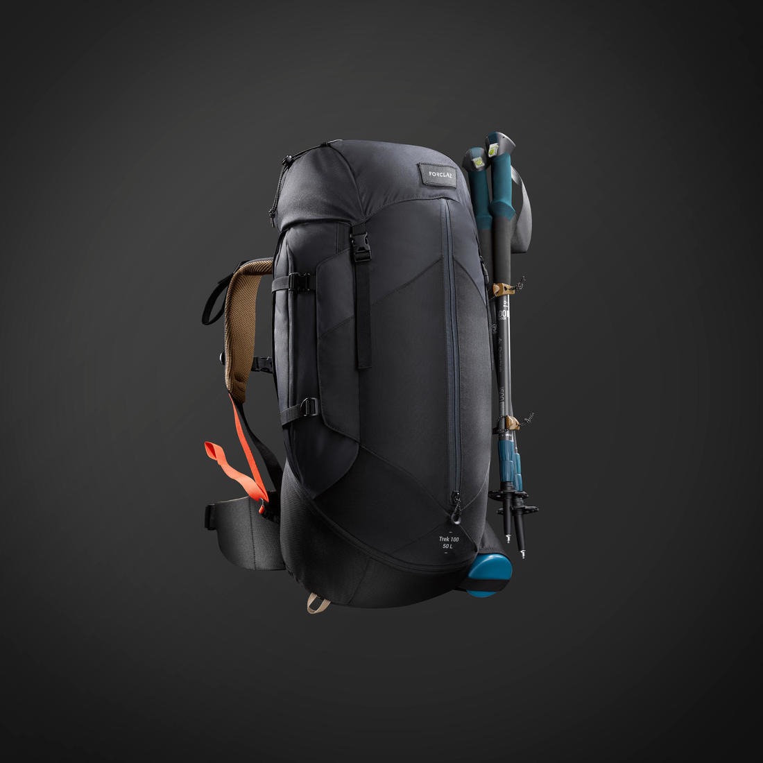 FORCLAZ (フォルクラ) 登山・トレッキング バックパック・リュック TREK 100 EASYFIT - メンズ 50L