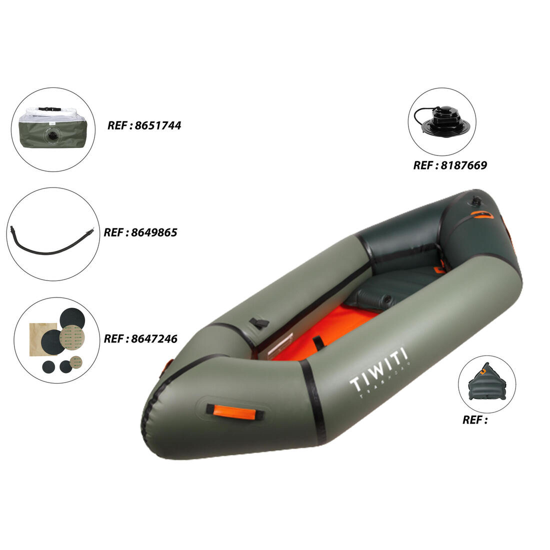 ITIWIT (イティウィ) カヤック インフレータブルリバーパックラフト PACKRAFT 100 1人用