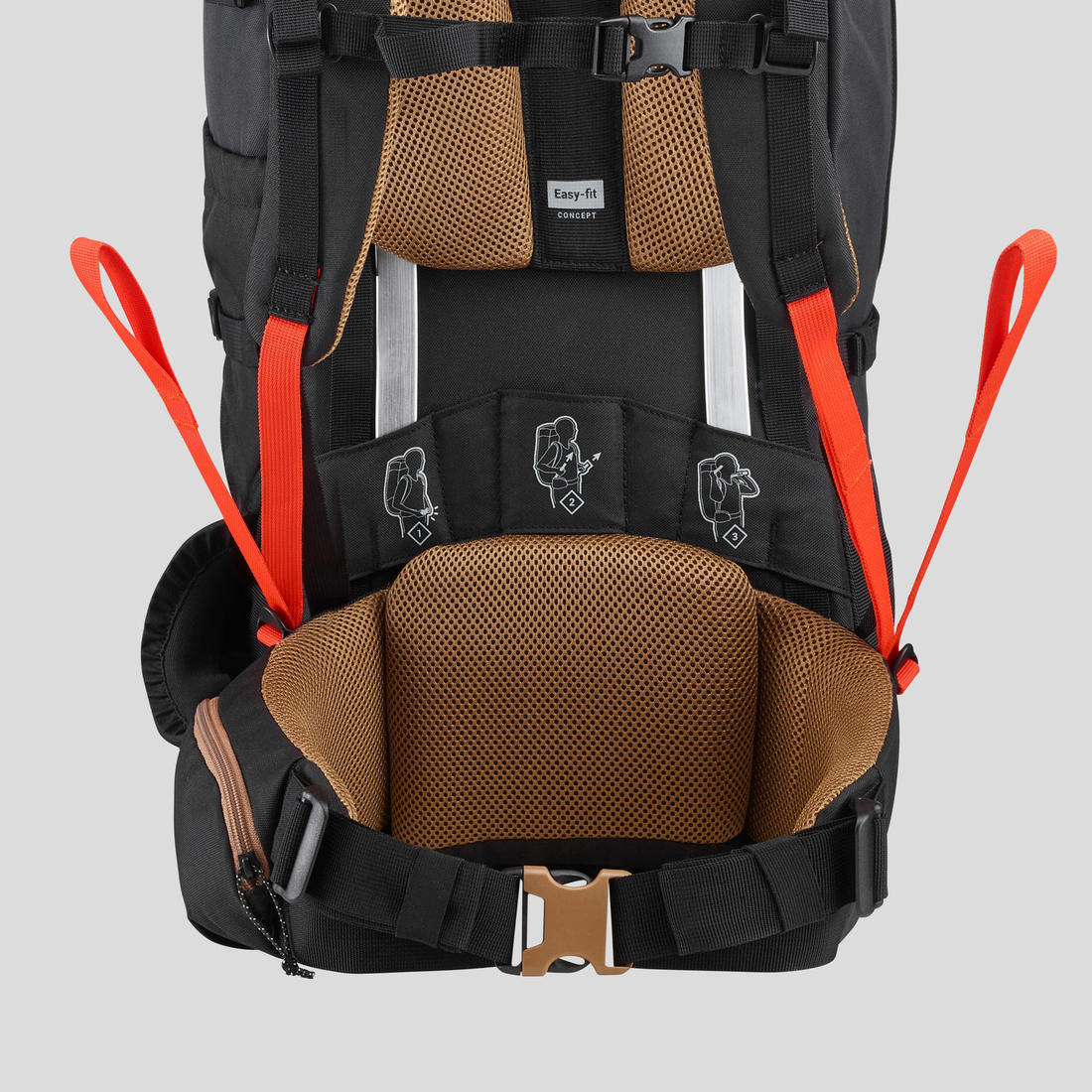 FORCLAZ (フォルクラ) 登山・トレッキング バックパック・リュック TREK 100 EASYFIT - 50L