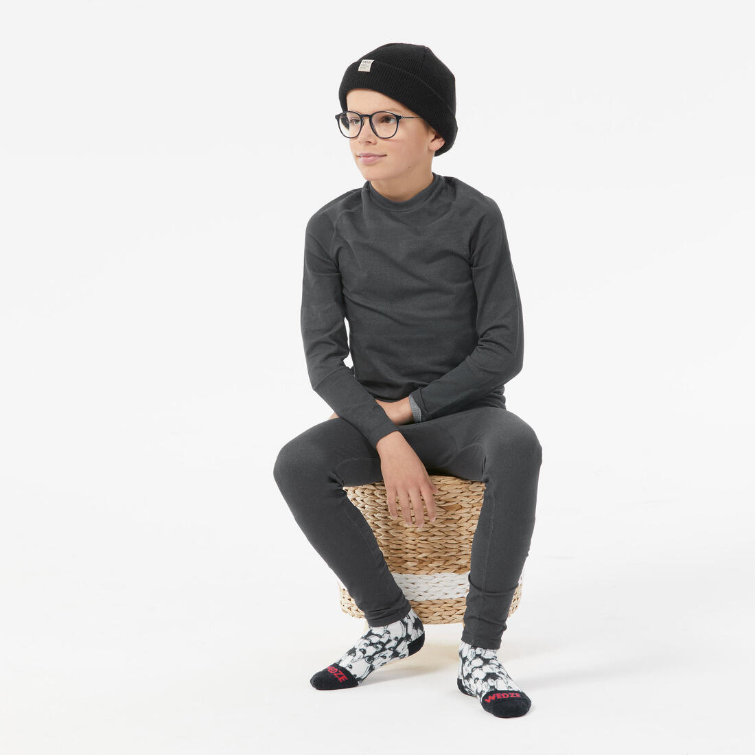 WEDZE (ウェッゼ) スキー キッズ ベースレイヤートップス シームレス - BL 500