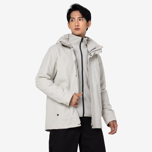 QUECHUA (ケシュア) メンズ3WAY トラベル トレッキング 防水ジャケット - TRAVEL 100 0°C - CN