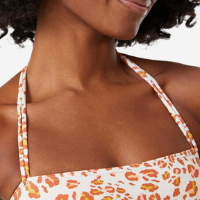 OLAIAN (オライアン) サーフィン レディース バンドゥ ビキニトップ レオパード柄 Laura Graou