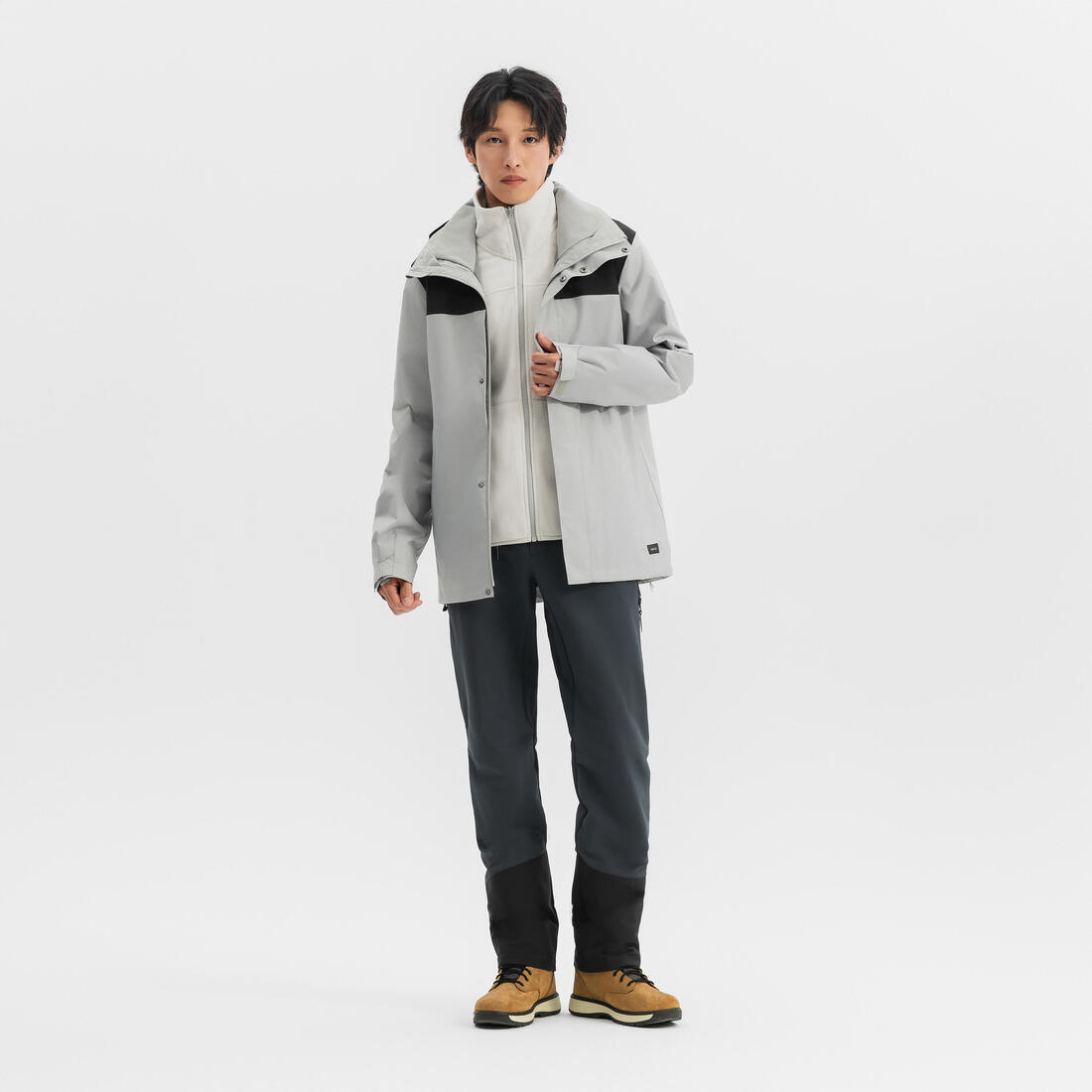 QUECHUA (ケシュア) メンズ3WAY トラベル トレッキング 防水ジャケット - TRAVEL 100 0°C - CN