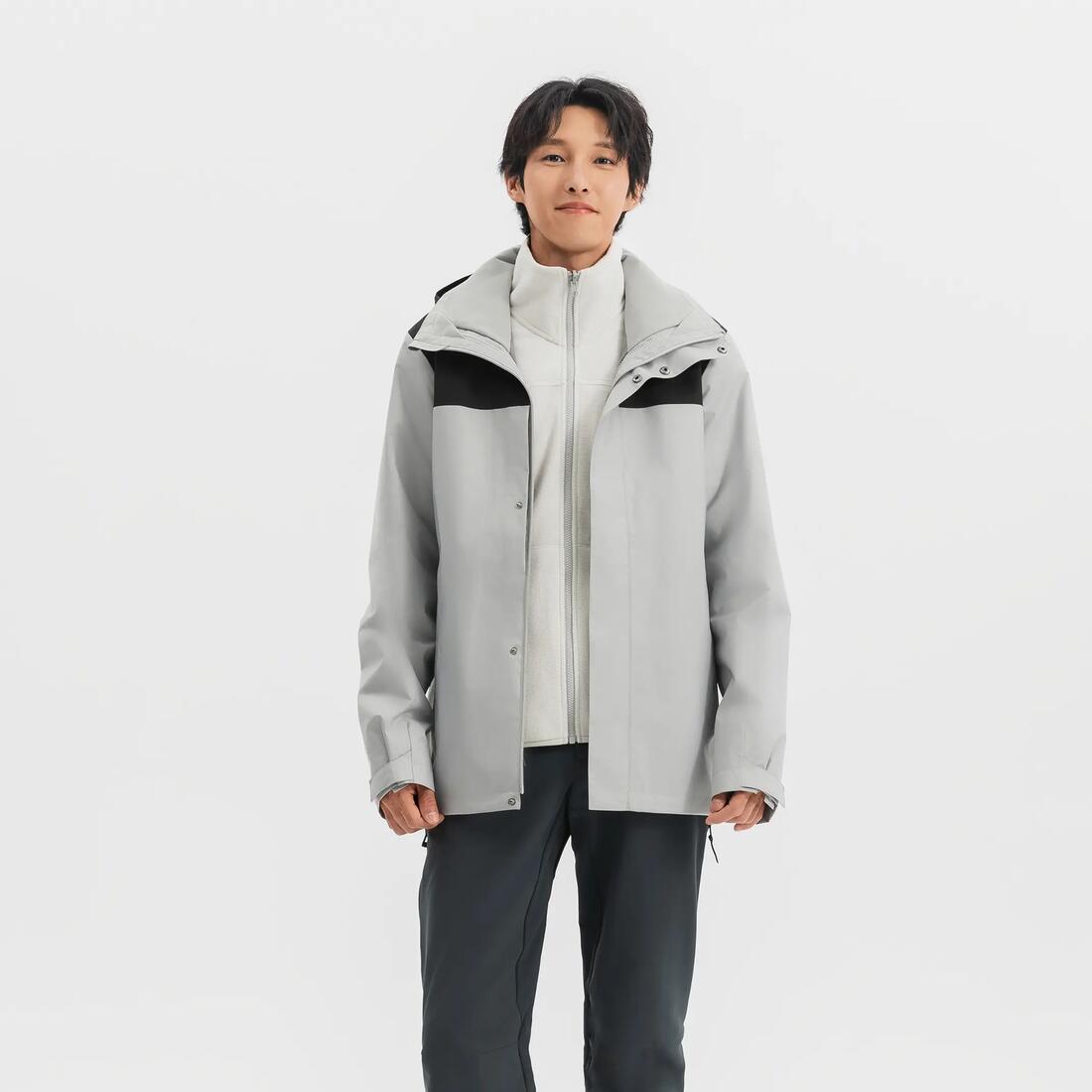 QUECHUA (ケシュア) メンズ3WAY トラベル トレッキング 防水ジャケット - TRAVEL 100 0°C - CN