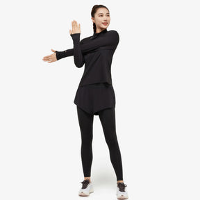 KIPRUN (キプラン) ランニング レディース 長袖Tシャツ ハーフファスナー Dry+