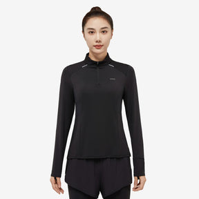 KIPRUN (キプラン) ランニング レディース 長袖Tシャツ ハーフファスナー Dry+