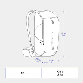QUECHUA (ケシュア) 登山・ハイキング バックパック 20L MH100