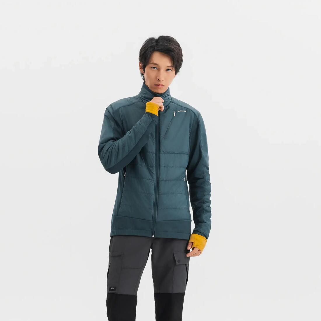 カウハイド スリムフィット ボンバージャケット QUECHUA (ケシュア) 登山・ハイキング メンズ フリース