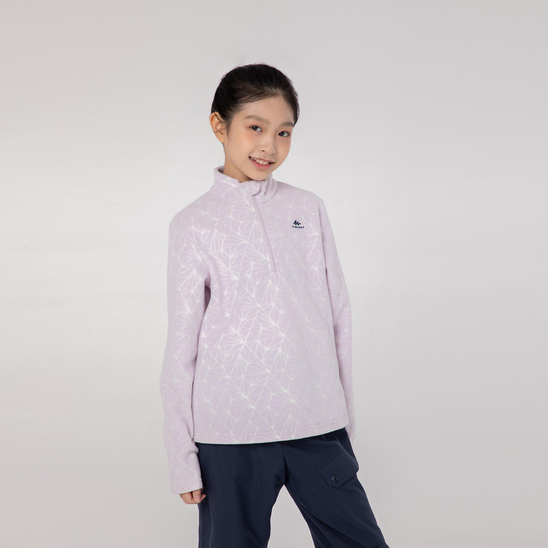 QUECHUA (ケシュア) ハイキング キッズ フリースジャケット ハーフジップ MH100 7～15歳用
