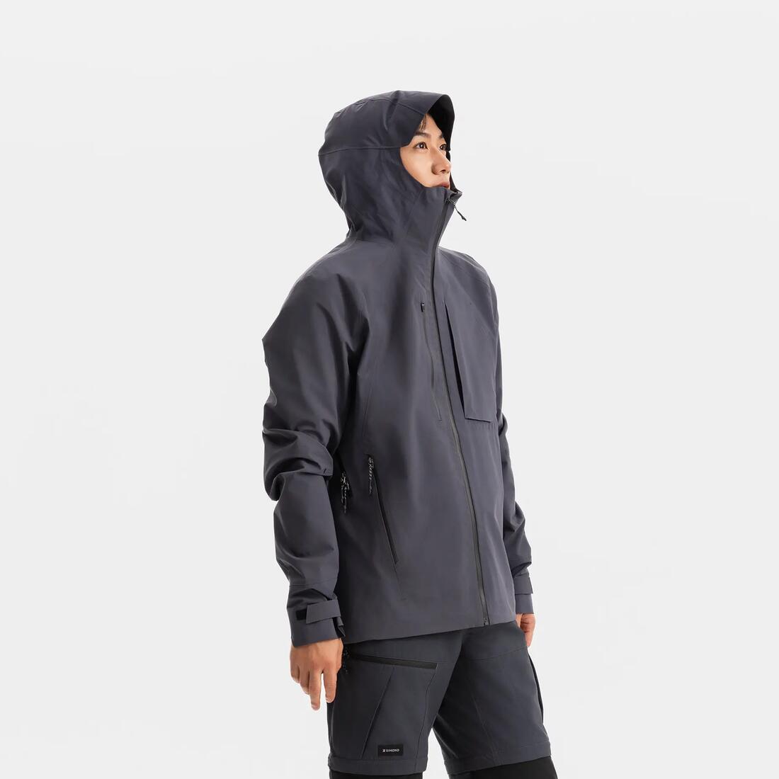 QUECHUA (ケシュア) メンズ防水ハイキングジャケット MH900 グレー