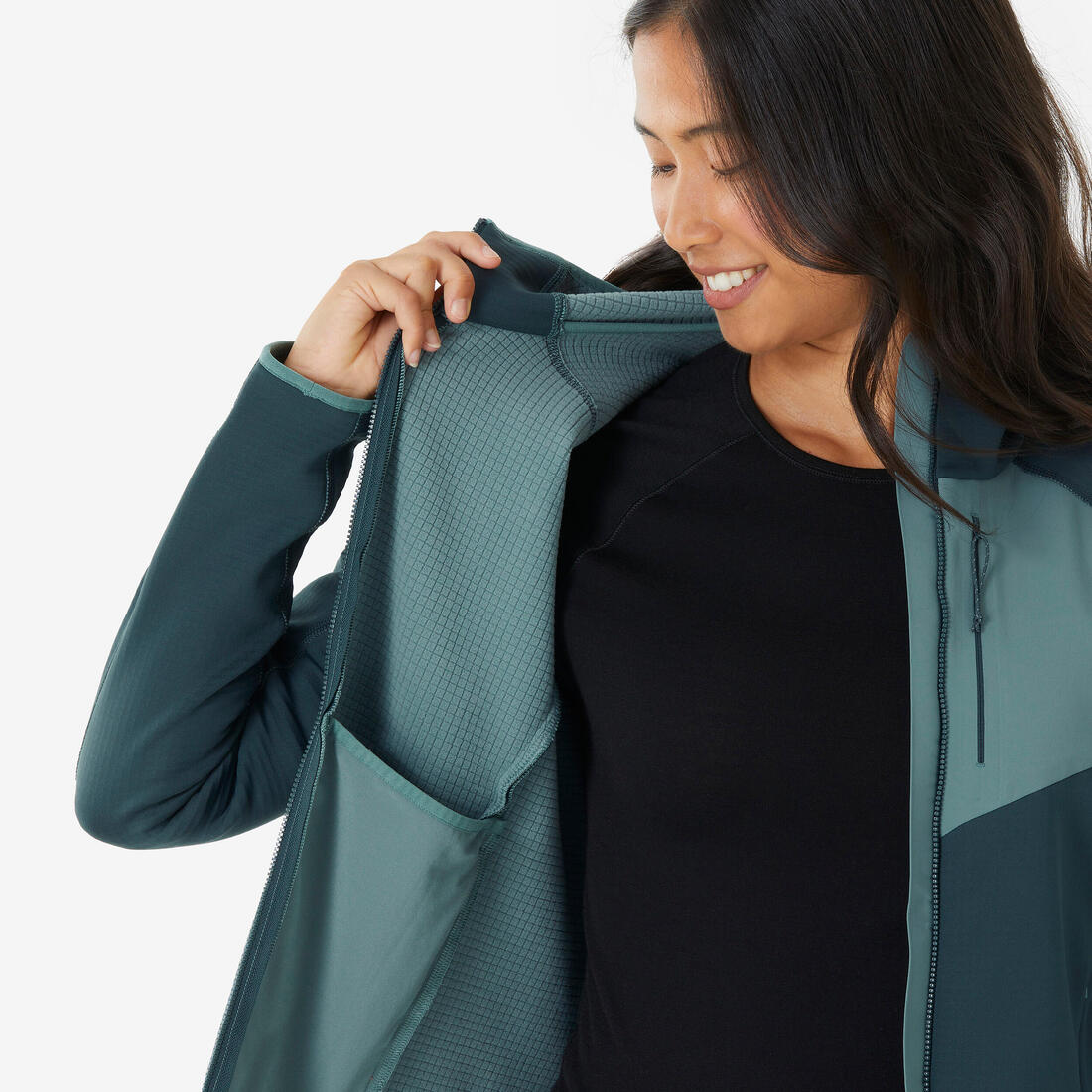 QUECHUA (ケシュア) 登山 ハイキング レディース フリース フルファスナー MH500