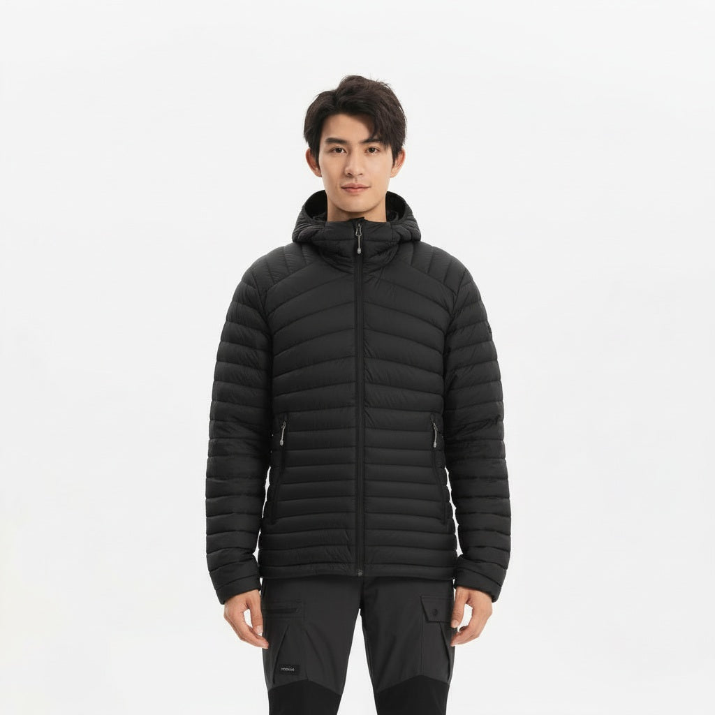 FORCLAZ（フォルクラ）登山・トレッキング フード付き ダウンジャケット TREK 100 メンズ