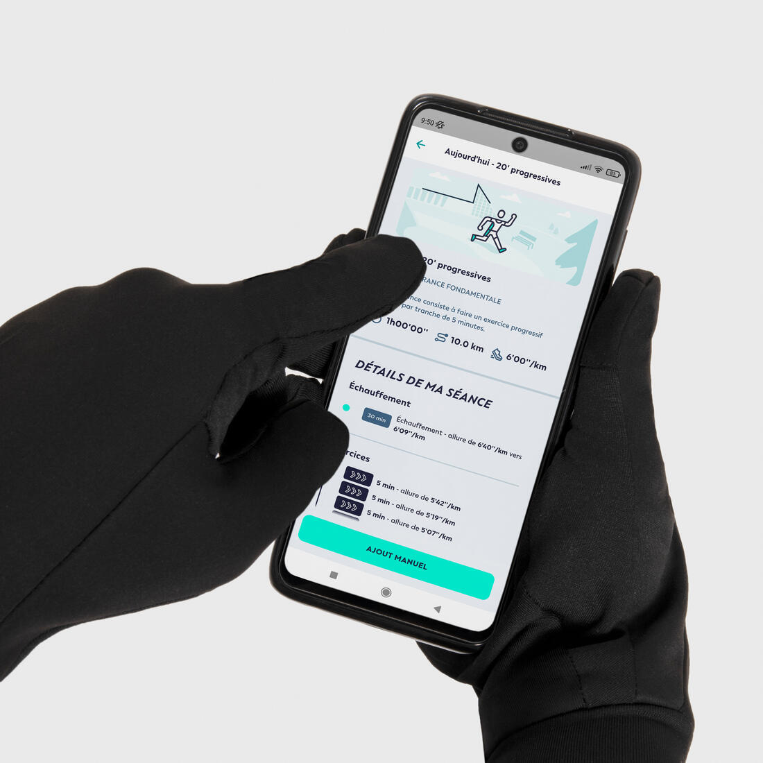 KIPRUN (キプラン) ランニンググローブ 手袋 タッチパネル対応