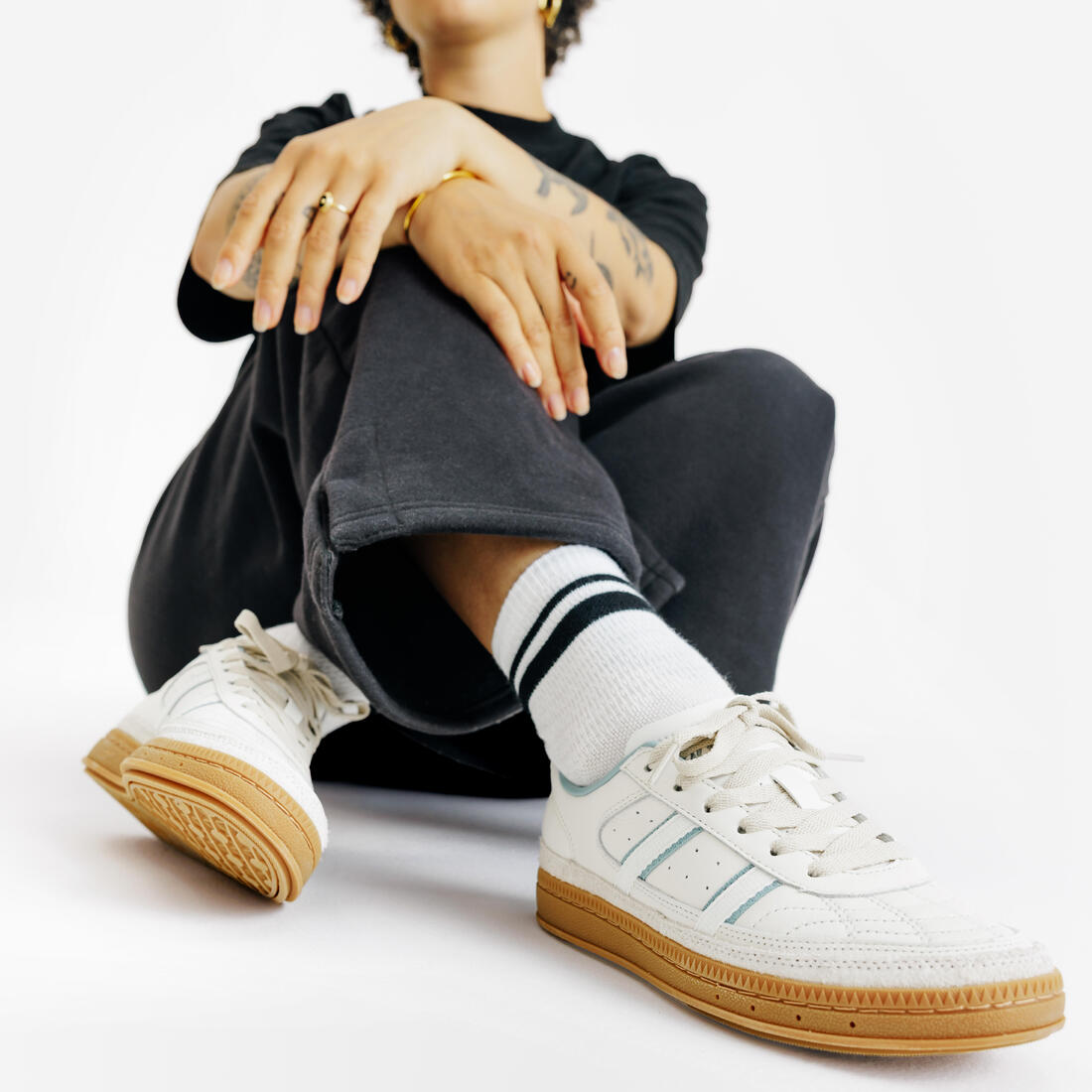 DECATHLON (デカトロン) スポーツ レディース スニーカー レザー Player 80