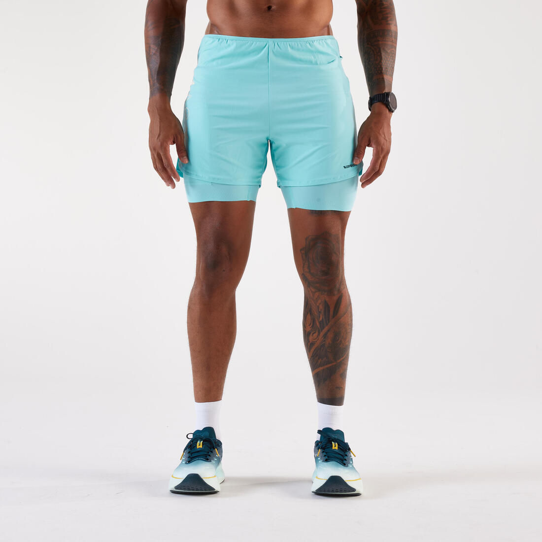 KIPRUN (キプラン) ランニング メンズ ショートパンツ 2 in 1 Run 500 Comfort